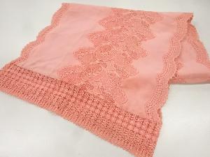 ビロードレース花に蝶模様ショール